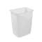 Rubbermaid 9 gal Rectangular Indoor Plastic Can, White, Plastic, 14.5 in. FG2806TPWHT - alternate 1